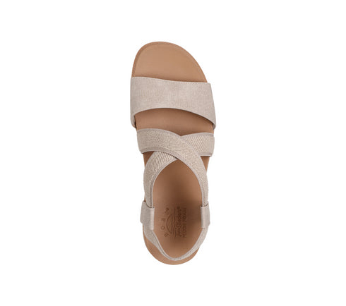 Sandale sport, dama, SKECHERS BOBS DESERT KISS LOW 114705-TPE bej, textil